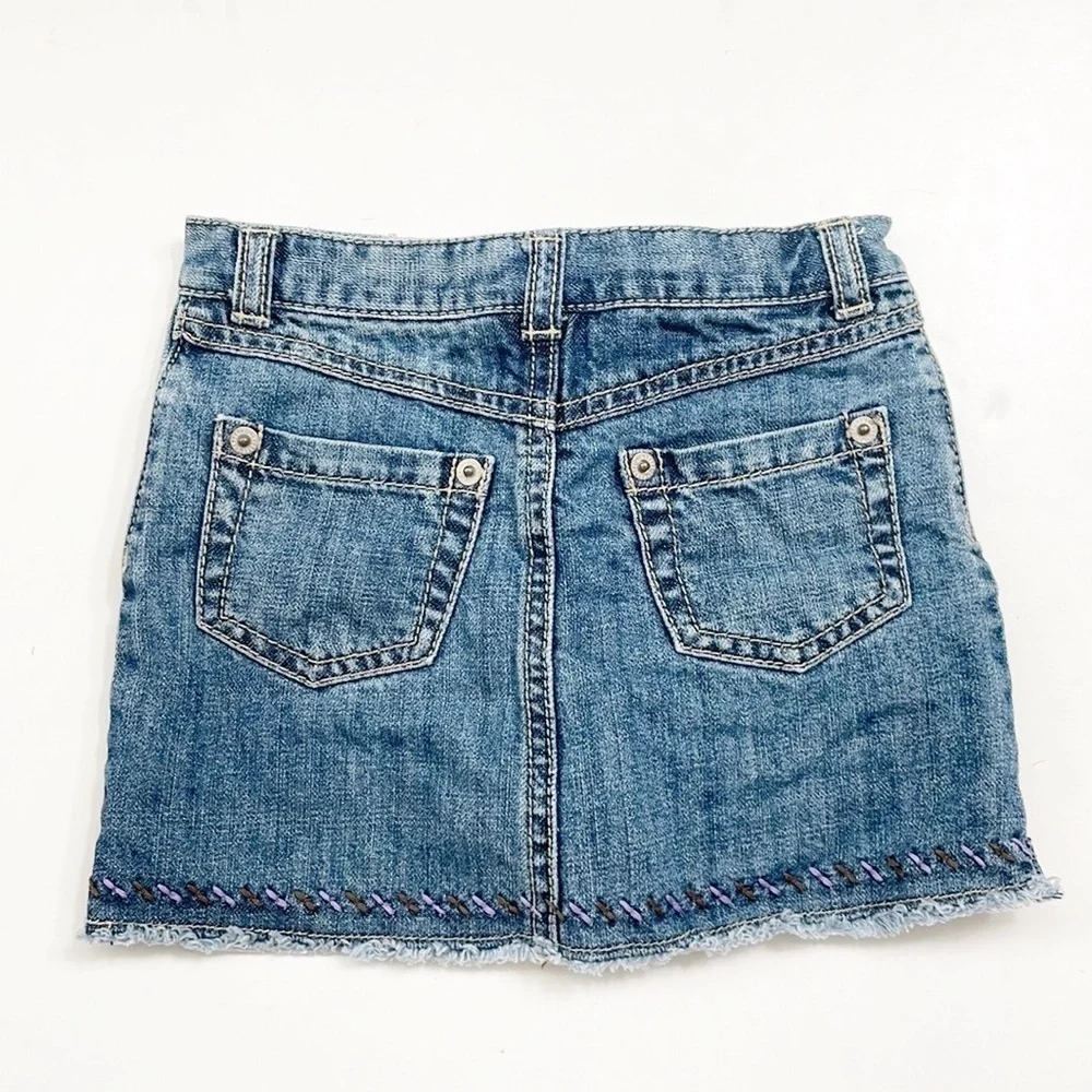 Gymboree toddler girls floral denim skort